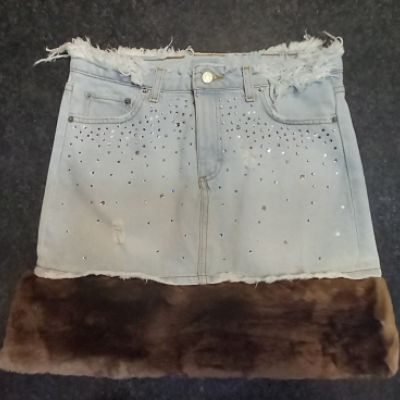 Minigonna jeans upcycled 